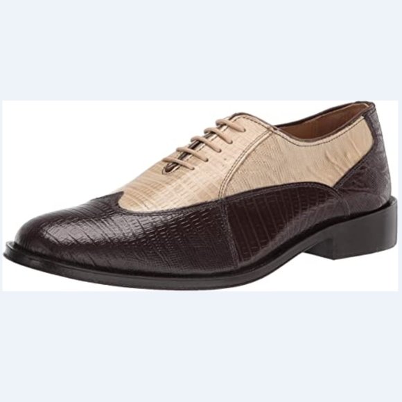 Giorgio Brutini Men's G-21007 Oxford, Chocolate/Beige, 11 Wide - Picture 1 of 7